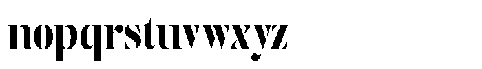 The Effolia Black Extra Condensed Font LOWERCASE