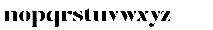 The Effolia Black Extra Expanded Font LOWERCASE