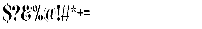 The Effolia Black Ultra Condensed Font OTHER CHARS