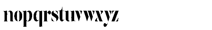 The Effolia Black Ultra Condensed Font LOWERCASE