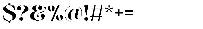 The Effolia Black Ultra Expanded Font OTHER CHARS