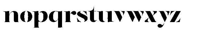 The Effolia Black Ultra Expanded Font LOWERCASE