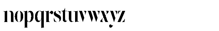 The Effolia Bold Extra Condensed Font LOWERCASE