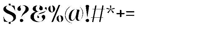 The Effolia Bold Extra Expanded Font OTHER CHARS