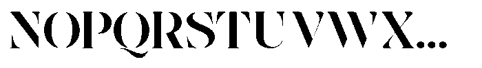 The Effolia Bold Extra Expanded Font UPPERCASE