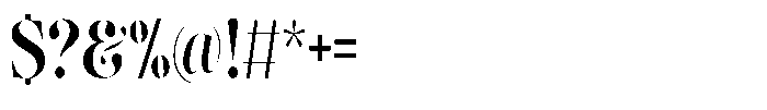The Effolia Extra Bold Extra Condensed Font OTHER CHARS
