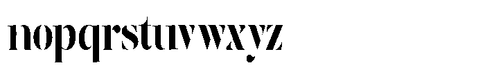 The Effolia Extra Bold Extra Condensed Font LOWERCASE