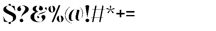 The Effolia Extra Bold Extra Expanded Font OTHER CHARS