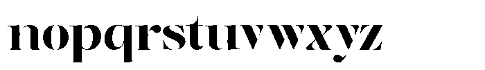 The Effolia Extra Bold Extra Expanded Font LOWERCASE