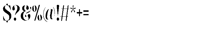 The Effolia Extra Bold Ultra Condensed Font OTHER CHARS