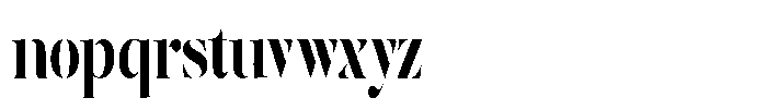 The Effolia Extra Bold Ultra Condensed Font LOWERCASE