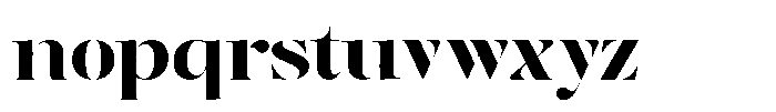 The Effolia Extra Bold Ultra Expanded Font LOWERCASE
