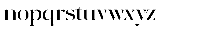 The Effolia Extra Expanded Font LOWERCASE