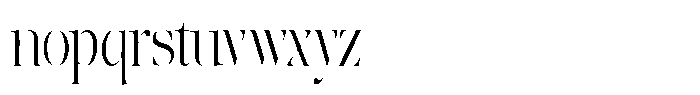 The Effolia Extra Light Extra Condensed Font LOWERCASE