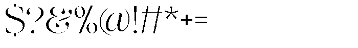 The Effolia Extra Light Extra Expanded Font OTHER CHARS