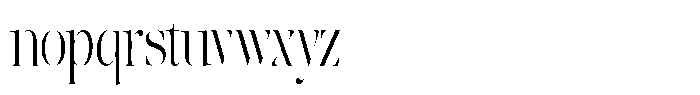 The Effolia Extra Light Ultra Condensed Font LOWERCASE