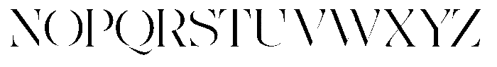 The Effolia Extra Light Ultra Expanded Font UPPERCASE