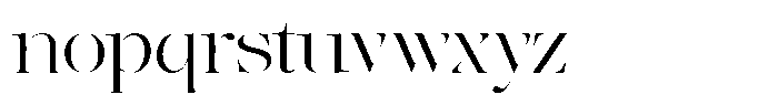 The Effolia Extra Light Ultra Expanded Font LOWERCASE