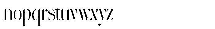 The Effolia Light Extra Condensed Font LOWERCASE