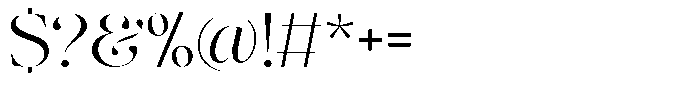 The Effolia Light Extra Expanded Font OTHER CHARS