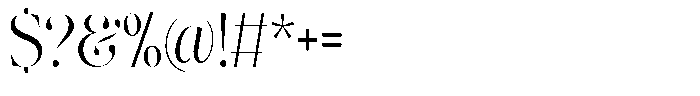 The Effolia Light Semi Condensed Font OTHER CHARS