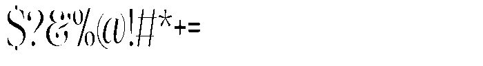 The Effolia Light Ultra Condensed Font OTHER CHARS