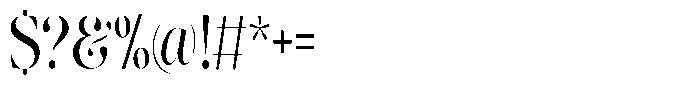 The Effolia Medium Extra Condensed Font OTHER CHARS