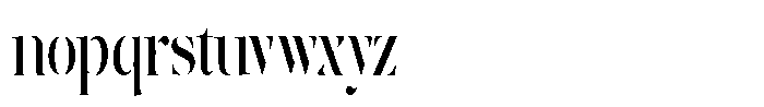 The Effolia Medium Ultra Condensed Font LOWERCASE