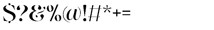 The Effolia Semi Bold Extra Expanded Font OTHER CHARS
