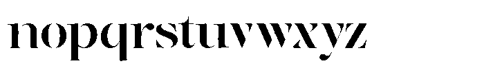 The Effolia Semi Bold Extra Expanded Font LOWERCASE