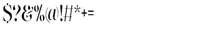 The Effolia Semi Bold Ultra Condensed Font OTHER CHARS