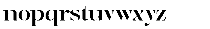 The Effolia Semi Bold Ultra Expanded Font LOWERCASE