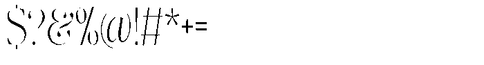 The Effolia Thin Extra Condensed Font OTHER CHARS