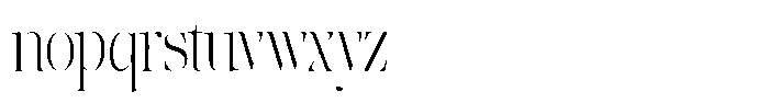 The Effolia Thin Extra Condensed Font LOWERCASE