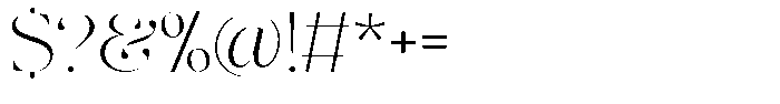 The Effolia Thin Extra Expanded Font OTHER CHARS