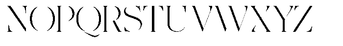 The Effolia Thin Extra Expanded Font UPPERCASE