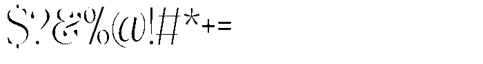 The Effolia Thin Semi Condensed Font OTHER CHARS
