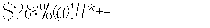 The Effolia Thin Semi Expanded Font OTHER CHARS