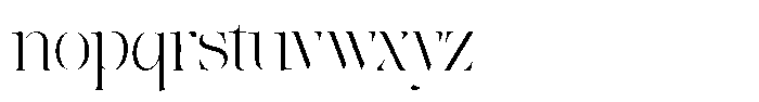 The Effolia Thin Semi Expanded Font LOWERCASE