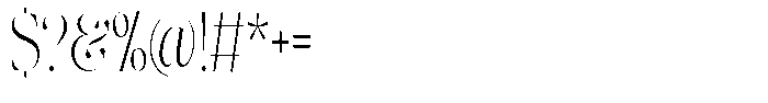 The Effolia Thin Ultra Condensed Font OTHER CHARS
