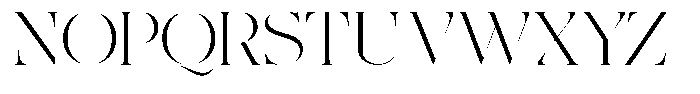 The Effolia Thin Ultra Expanded Font UPPERCASE