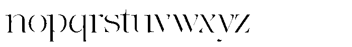 The Effolia Thin Ultra Expanded Font LOWERCASE