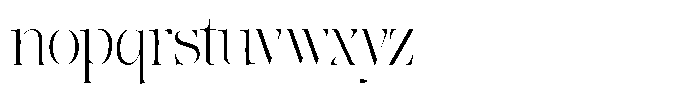 The Effolia Thin Font LOWERCASE