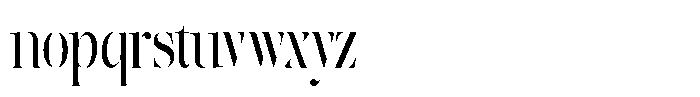 The Effolia Ultra Condensed Font LOWERCASE