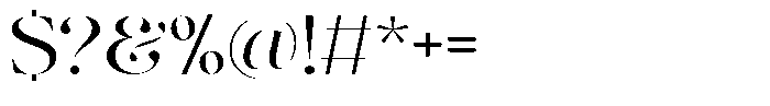 The Effolia Ultra Expanded Font OTHER CHARS