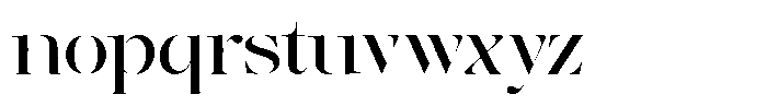 The Effolia Ultra Expanded Font LOWERCASE