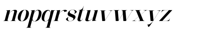 The Elegant Memories Black Slant Font LOWERCASE