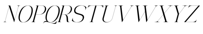 The Elegant Memories Extra Light Slant Font UPPERCASE