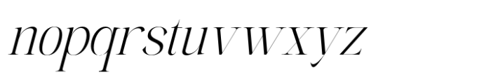 The Elegant Memories Extra Light Slant Font LOWERCASE
