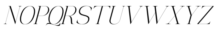 The Elegant Memories Thin Slant Font UPPERCASE